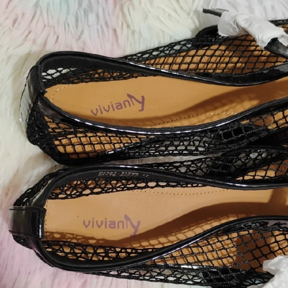 (#12) SALE! Vivianly Back Mesh Women's Ballet Shoes Sz.11